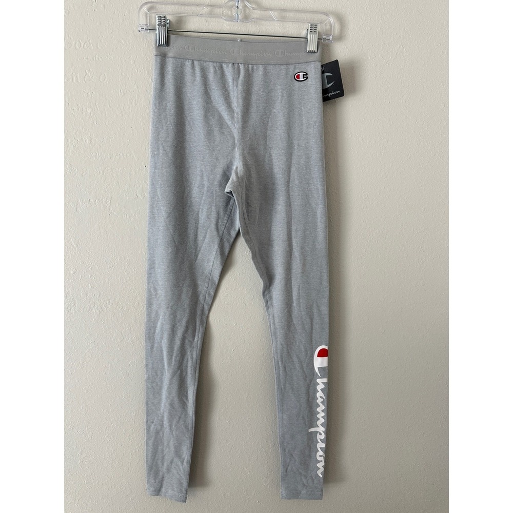 Champion Womens 7/8 Athletic Leggings XS Grey Moisture Wicking AL5878